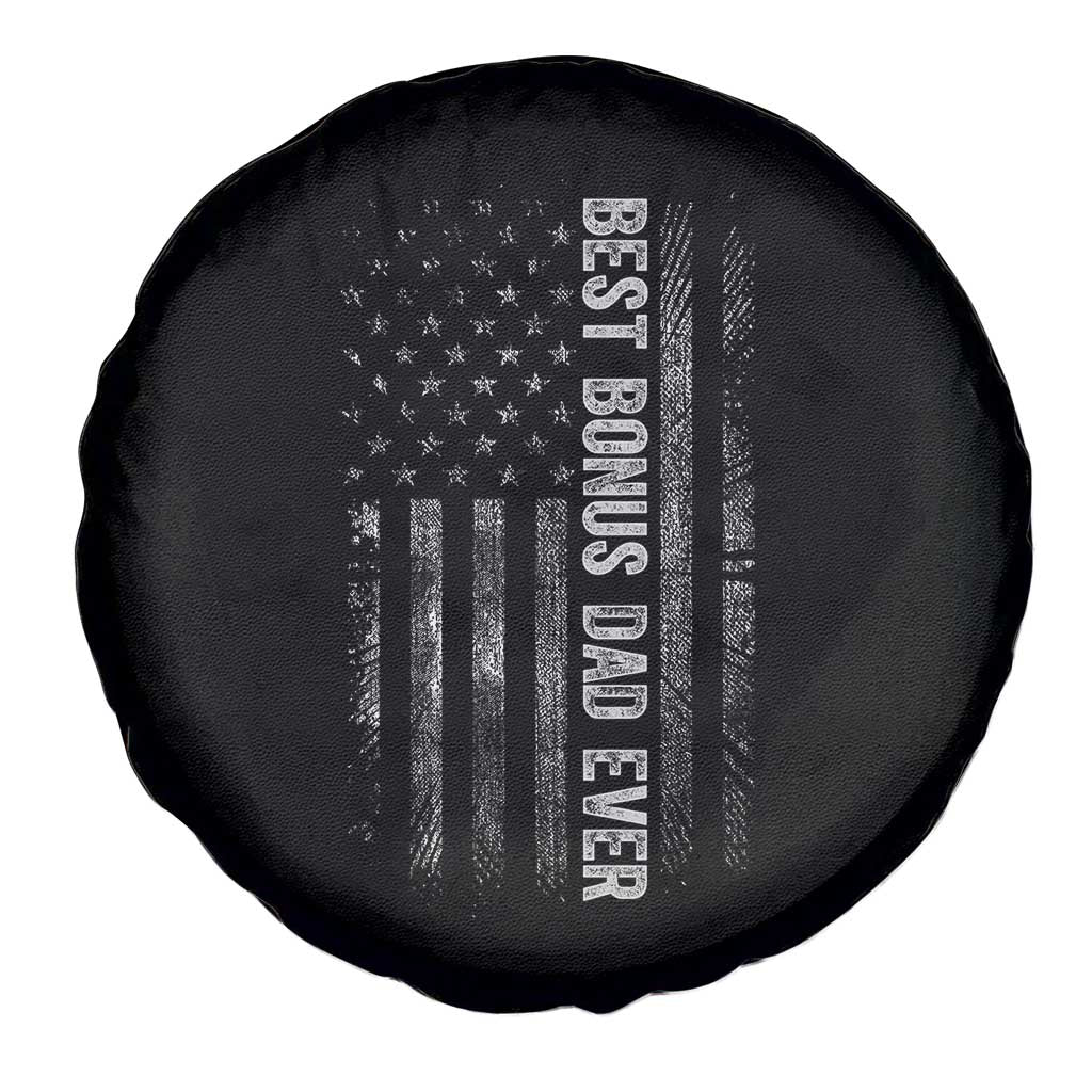 Funny Best Bonus Dad Ever Spare Tire Cover Fathers Day American Flag TS11 Print Your Wear