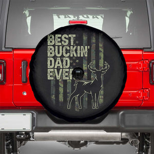 Funny Best Buckin Dad Ever Spare Tire Cover Deer Hunting Camo American Flag TS11 Black Print Your Wear