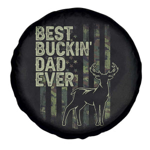 Funny Best Buckin Dad Ever Spare Tire Cover Deer Hunting Camo American Flag TS11 Print Your Wear