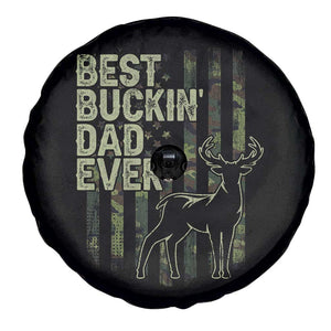 Funny Best Buckin Dad Ever Spare Tire Cover Deer Hunting Camo American Flag TS11 Print Your Wear