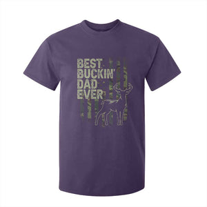 Funny Best Buckin Dad Ever T Shirt For Kid Deer Hunting Camo American Flag TS11 Purple Print Your Wear