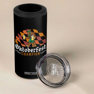 Funny Bigfoot 4 in 1 Can Cooler Tumbler Oktoberfest Champion Beer Lederhosen TS11 Print Your Wear