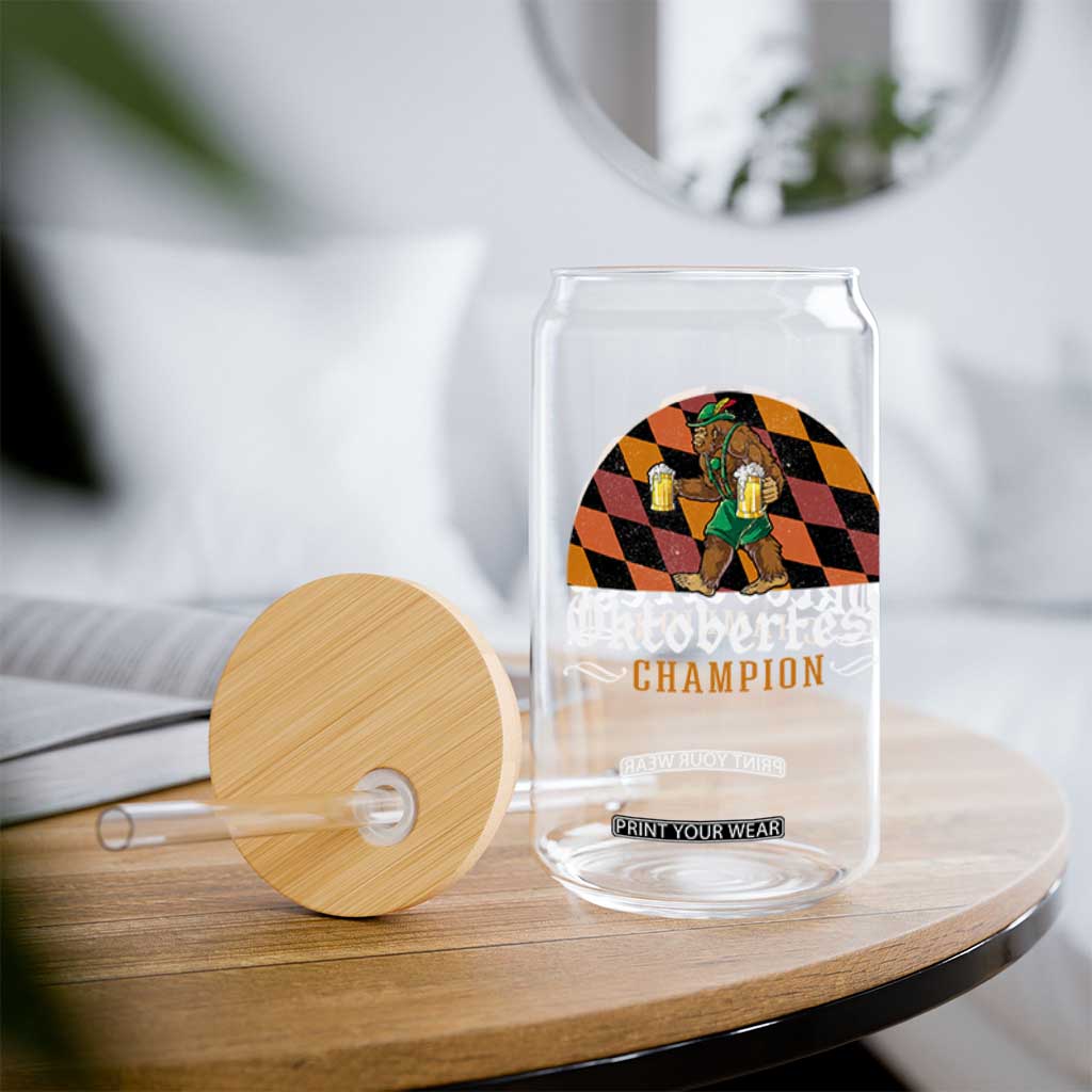 Funny Bigfoot Glass Can Oktoberfest Champion Beer Lederhosen TS11 Print Your Wear