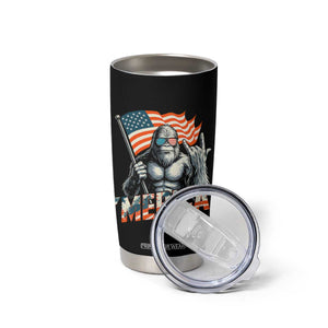 Funny Bigfoot Merica 4th Of July Tumbler Cup American Flag Patriotic Sasquatch TS11 Print Your Wear
