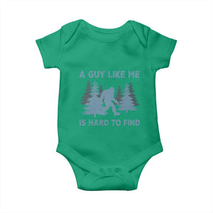 Funny Bigfoot Sasquatch Baby Onesie A Guy Like Me Is Hard To Find Forest Silhouette TS02 Irish Green Print Your Wear