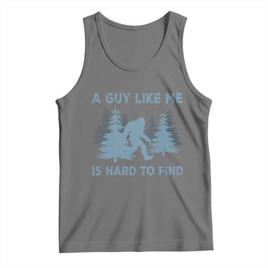 Funny Bigfoot Sasquatch Tank Top A Guy Like Me Is Hard To Find Forest Silhouette TS02 Black Heather Print Your Wear