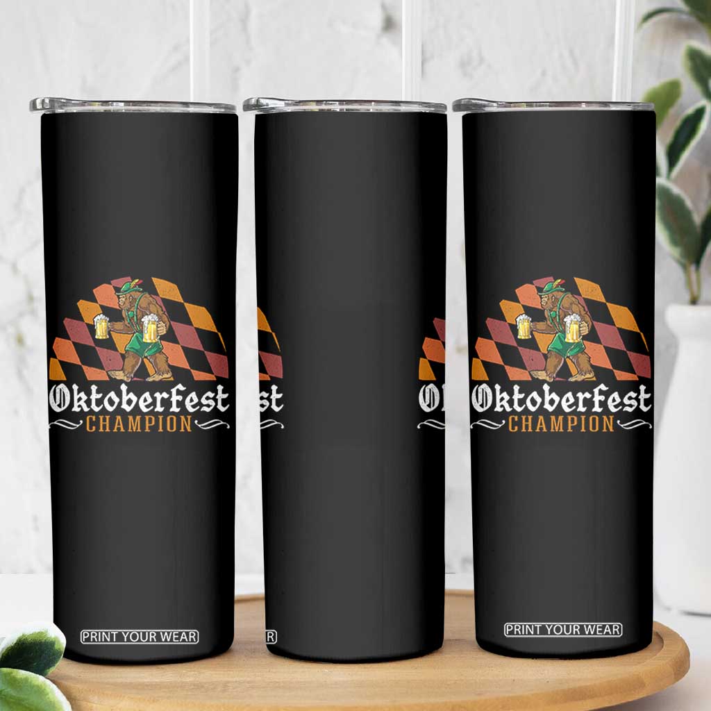 Funny Bigfoot Skinny Tumbler Oktoberfest Champion Beer Lederhosen TS11 Print Your Wear