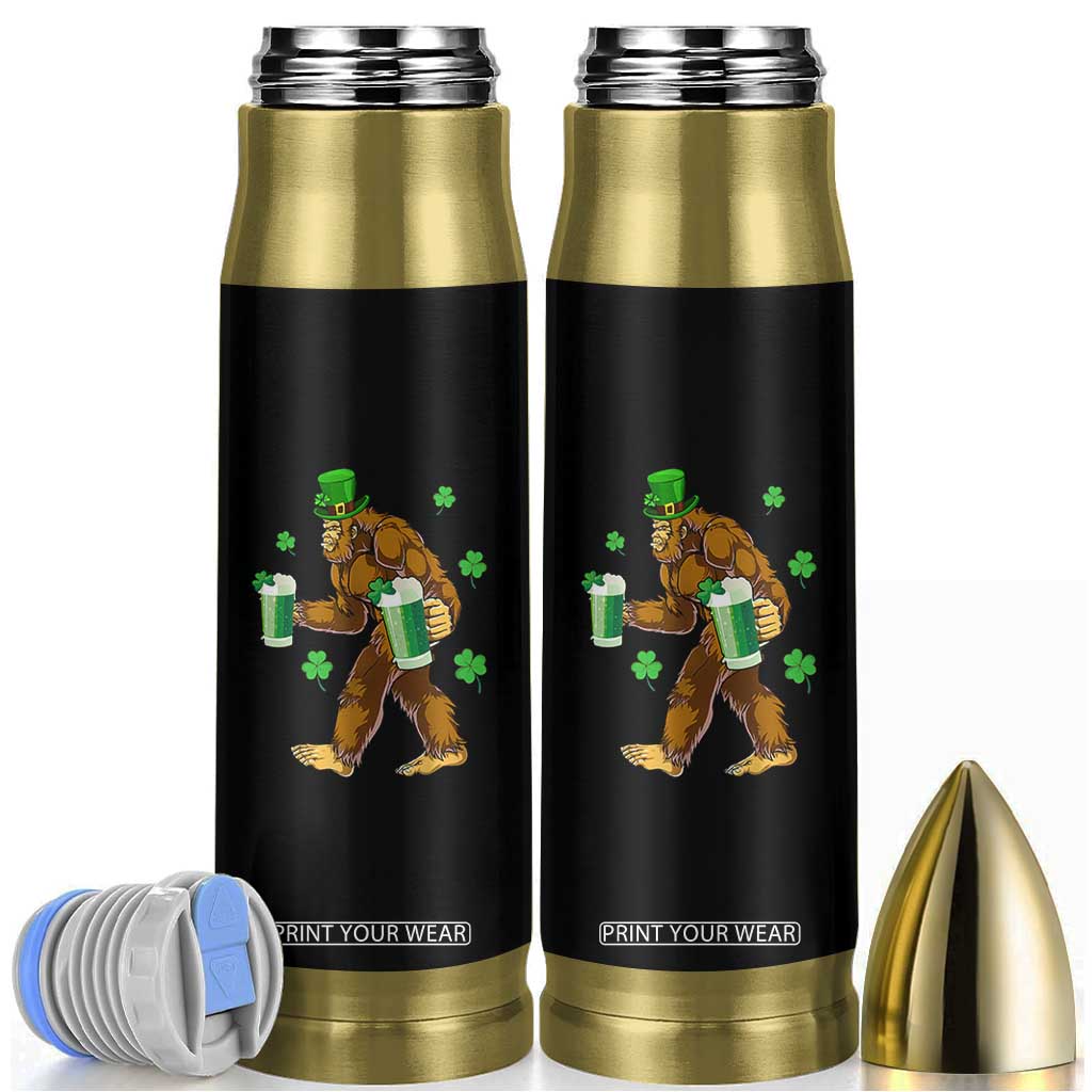 Funny Bigfoot St Patrick's Day Irish Beer Drinking Bullet Tumbler TS11 Black Print Your Wear