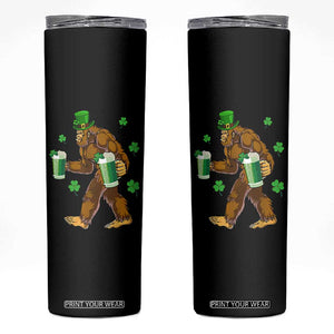 Funny Bigfoot St Patrick's Day Irish Beer Drinking Skinny Tumbler TS11 Black Print Your Wear