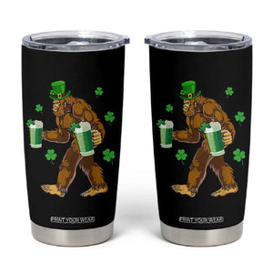 Funny Bigfoot St Patrick's Day Irish Beer Drinking Tumbler Cup TS11 Black Print Your Wear
