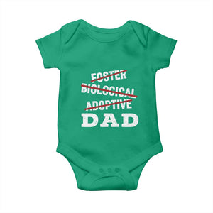 Funny Biological Adoptive Foster Dad Baby Onesie Fathers Day TS11 Irish Green Print Your Wear
