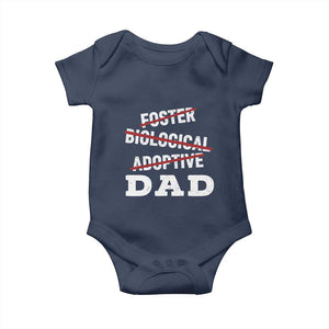 Funny Biological Adoptive Foster Dad Baby Onesie Fathers Day TS11 Navy Print Your Wear