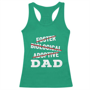 Funny Biological Adoptive Foster Dad Racerback Tank Top Fathers Day TS11 Irish Green Print Your Wear