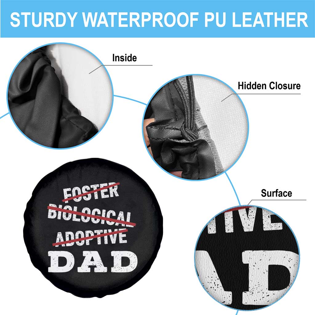 Funny Biological Adoptive Foster Dad Spare Tire Cover Fathers Day TS11 Print Your Wear