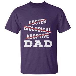 Funny Biological Adoptive Foster Dad T Shirt Fathers Day TS11 Purple Print Your Wear
