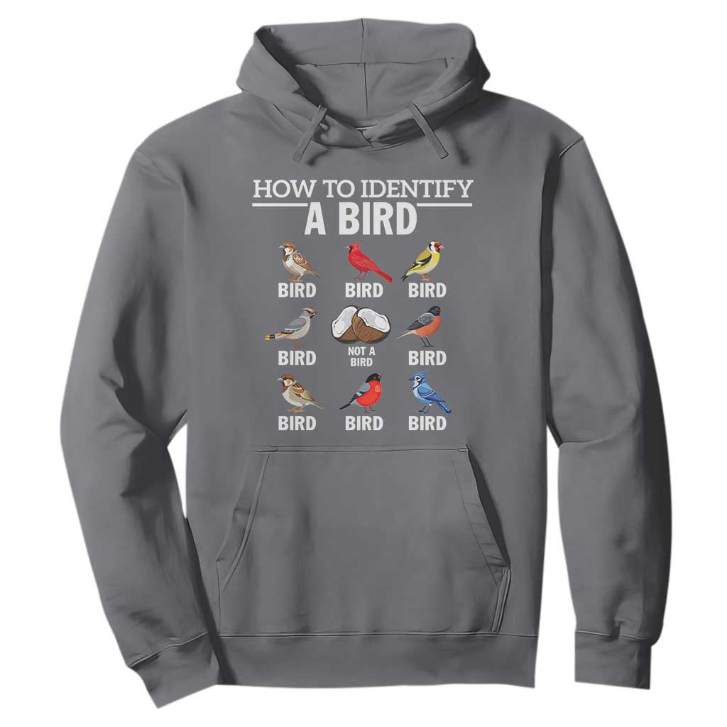 Funny Bird Watching Hoodie How To Identify A Bird TS02 Charcoal Print Your Wear