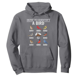 Funny Bird Watching Hoodie How To Identify A Bird TS02 Charcoal Print Your Wear