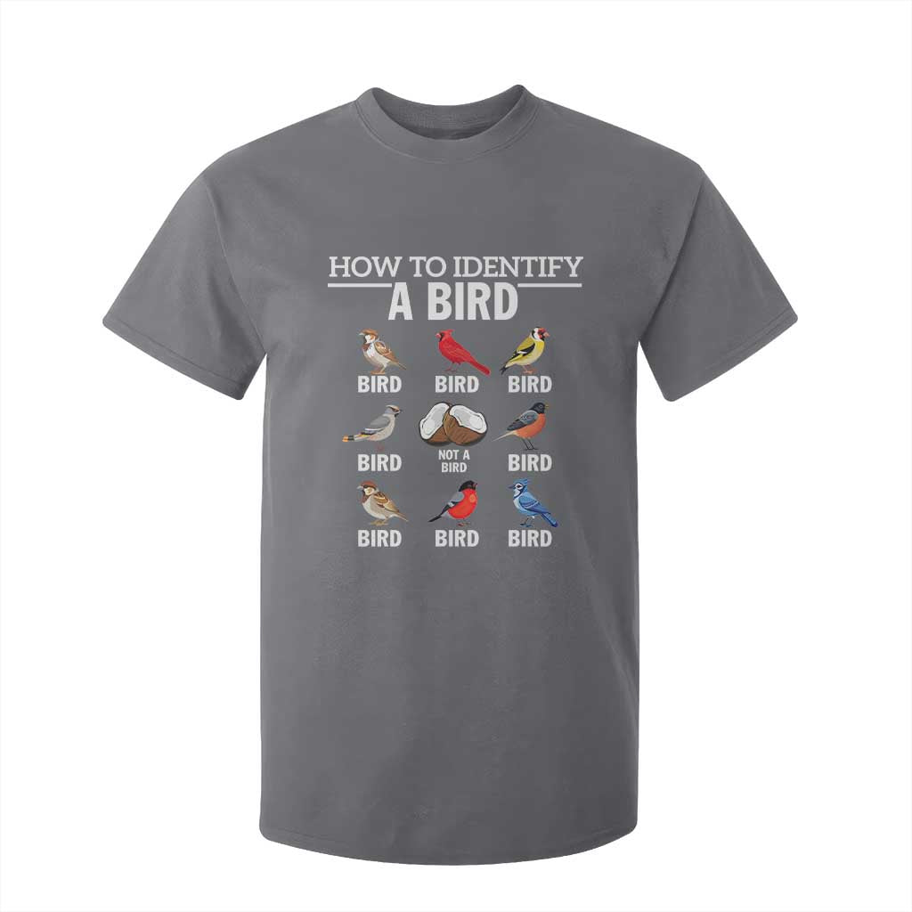 Funny Bird Watching T Shirt For Kid How To Identify A Bird TS02 Charcoal Print Your Wear