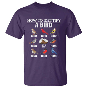 Funny Bird Watching T Shirt How To Identify A Bird TS02 Purple Print Your Wear