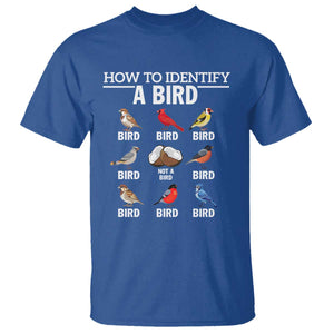Funny Bird Watching T Shirt How To Identify A Bird TS02 Royal Blue Print Your Wear