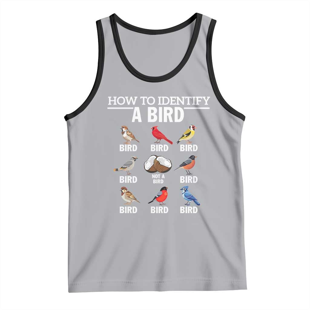 Funny Bird Watching Tank Top How To Identify A Bird TS02 Athletic Heather Black Print Your Wear