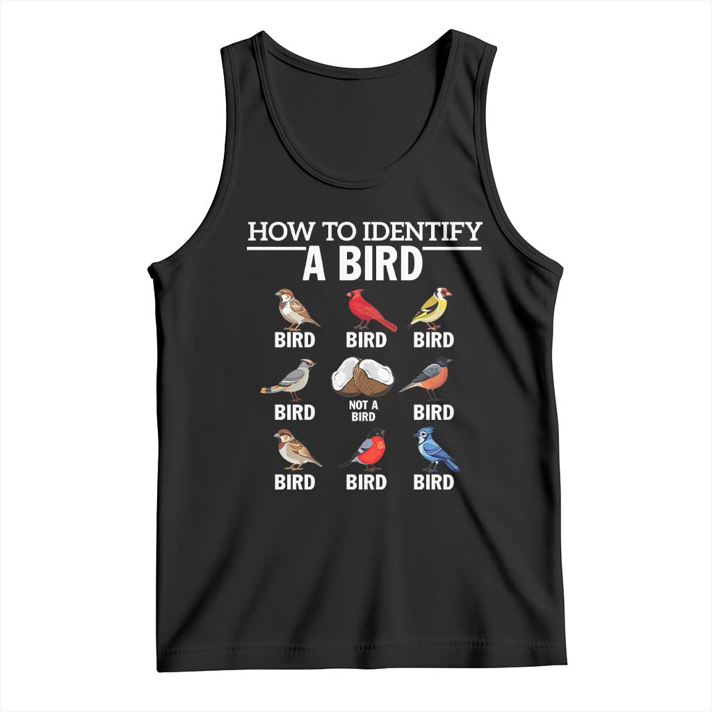 Funny Bird Watching Tank Top How To Identify A Bird TS02 Black Print Your Wear