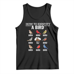 Funny Bird Watching Tank Top How To Identify A Bird TS02 Black Print Your Wear