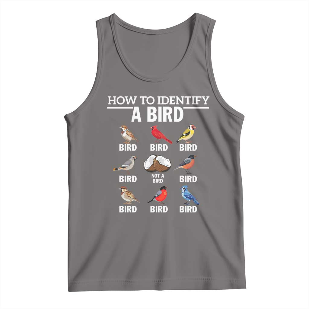Funny Bird Watching Tank Top How To Identify A Bird TS02 Deep Heather Print Your Wear
