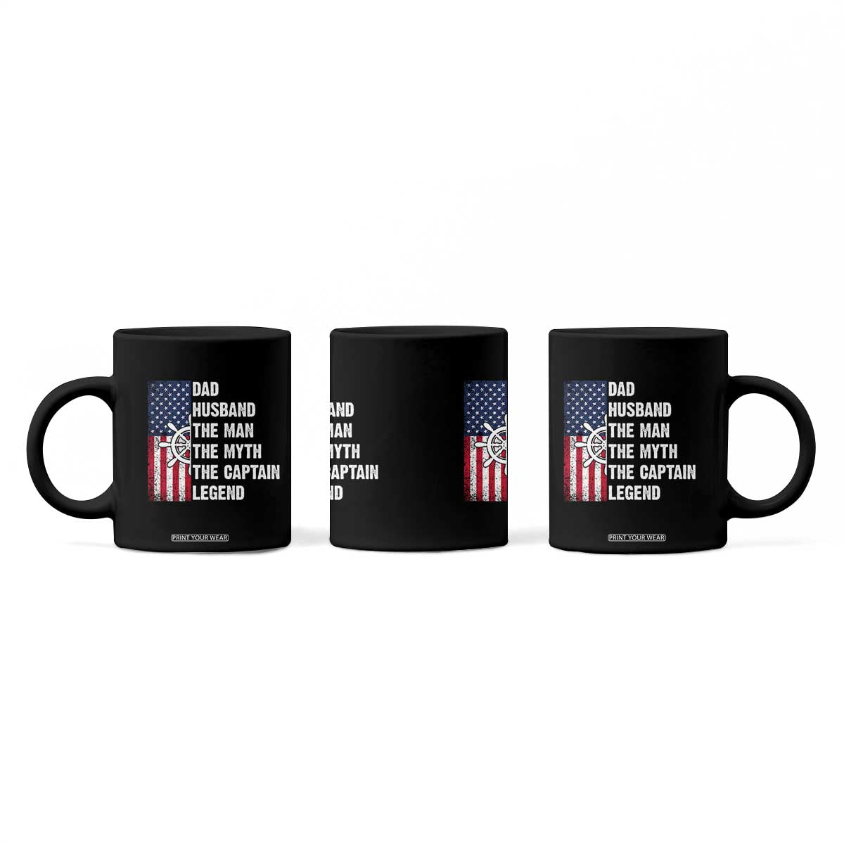 Funny Boat Captain Coffee Mug Dad Husband The Man The Myth The Captain Legend TS11 Print Your Wear