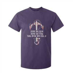 Funny Boating Captain T Shirt For Kid If You Can Read This Pull Me Back Into The Boat TS11 Purple Print Your Wear