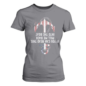 Funny Boating Captain T Shirt For Women If You Can Read This Pull Me Back Into The Boat TS11 Charcoal Print Your Wear