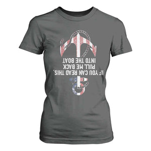 Funny Boating Captain T Shirt For Women If You Can Read This Pull Me Back Into The Boat TS11 Dark Heather Print Your Wear