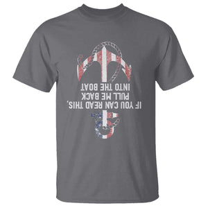 Funny Boating Captain T Shirt If You Can Read This Pull Me Back Into The Boat TS11 Charcoal Print Your Wear