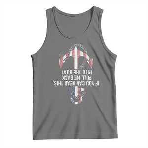 Funny Boating Captain Tank Top If You Can Read This Pull Me Back Into The Boat TS11 Black Heather Print Your Wear