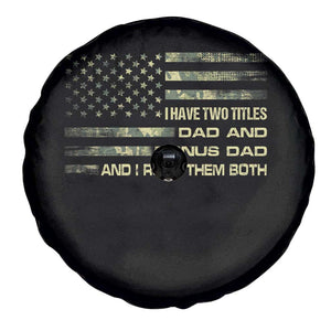 Funny Bonus Dad Spare Tire Cover Step Dad Camo American Flag Fathers Day TS10 Print Your Wear