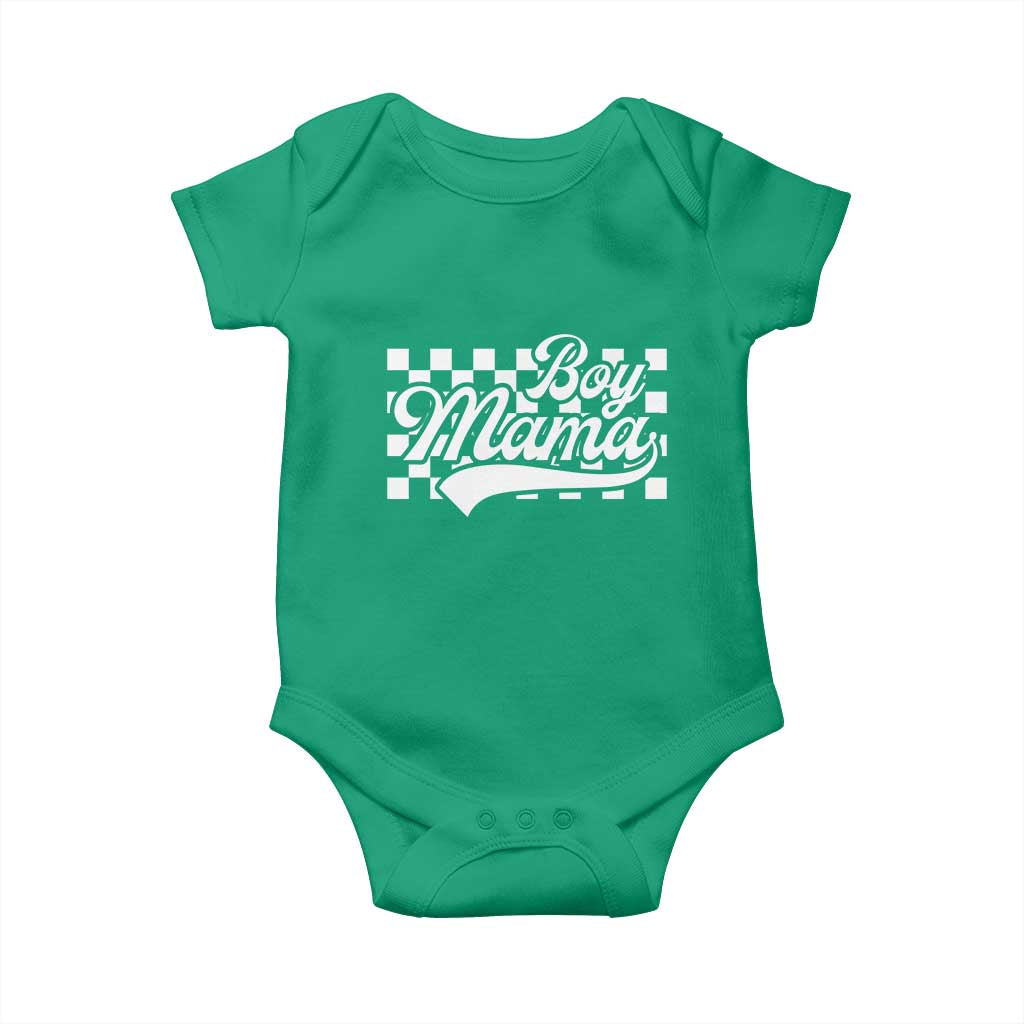 Funny Boy Mama Baby Onesie Mama Of Boy Checkerboard Mother's Day TS11 Irish Green Print Your Wear