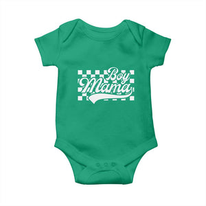 Funny Boy Mama Baby Onesie Mama Of Boy Checkerboard Mother's Day TS11 Irish Green Print Your Wear