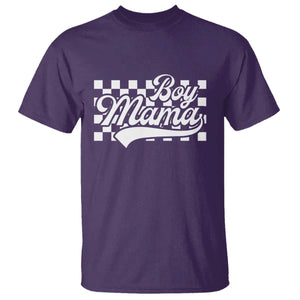 Funny Boy Mama T Shirt Mama Of Boy Checkerboard Mother's Day TS11 Purple Print Your Wear