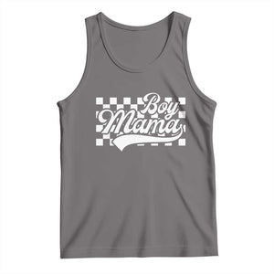 Funny Boy Mama Tank Top Mama Of Boy Checkerboard Mother's Day TS11 Deep Heather Print Your Wear