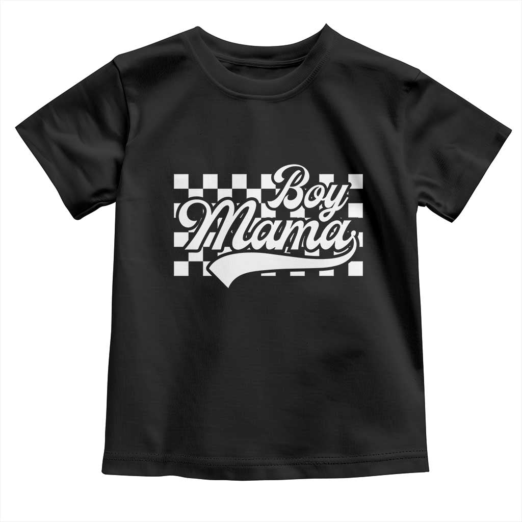 Funny Boy Mama Toddler T Shirt Mama Of Boy Checkerboard Mother's Day TS11 Black Print Your Wear