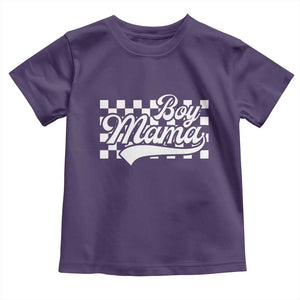 Funny Boy Mama Toddler T Shirt Mama Of Boy Checkerboard Mother's Day TS11 Purple Print Your Wear