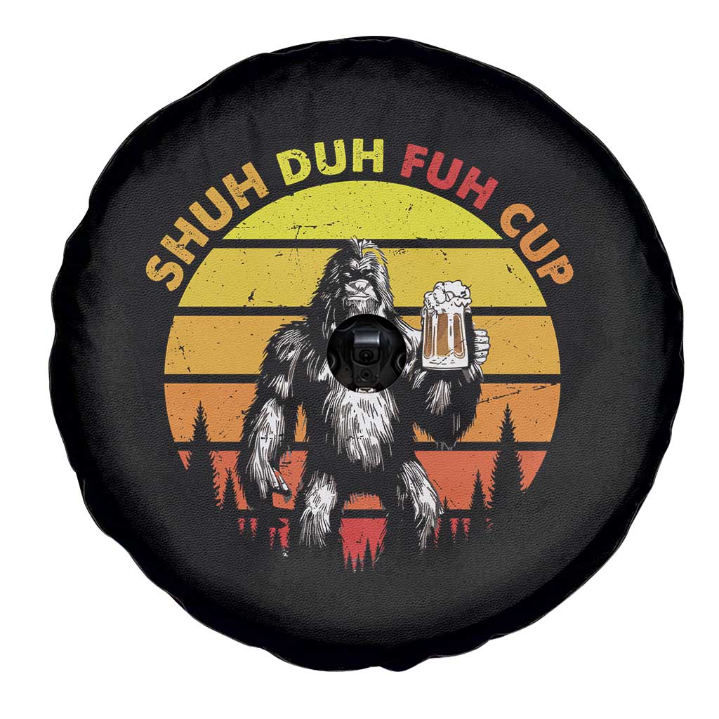 Funny Camping Bigfoot Drinking Spare Tire Cover Shuh Duh Fuh Cup Campers Retro TS02 Print Your Wear
