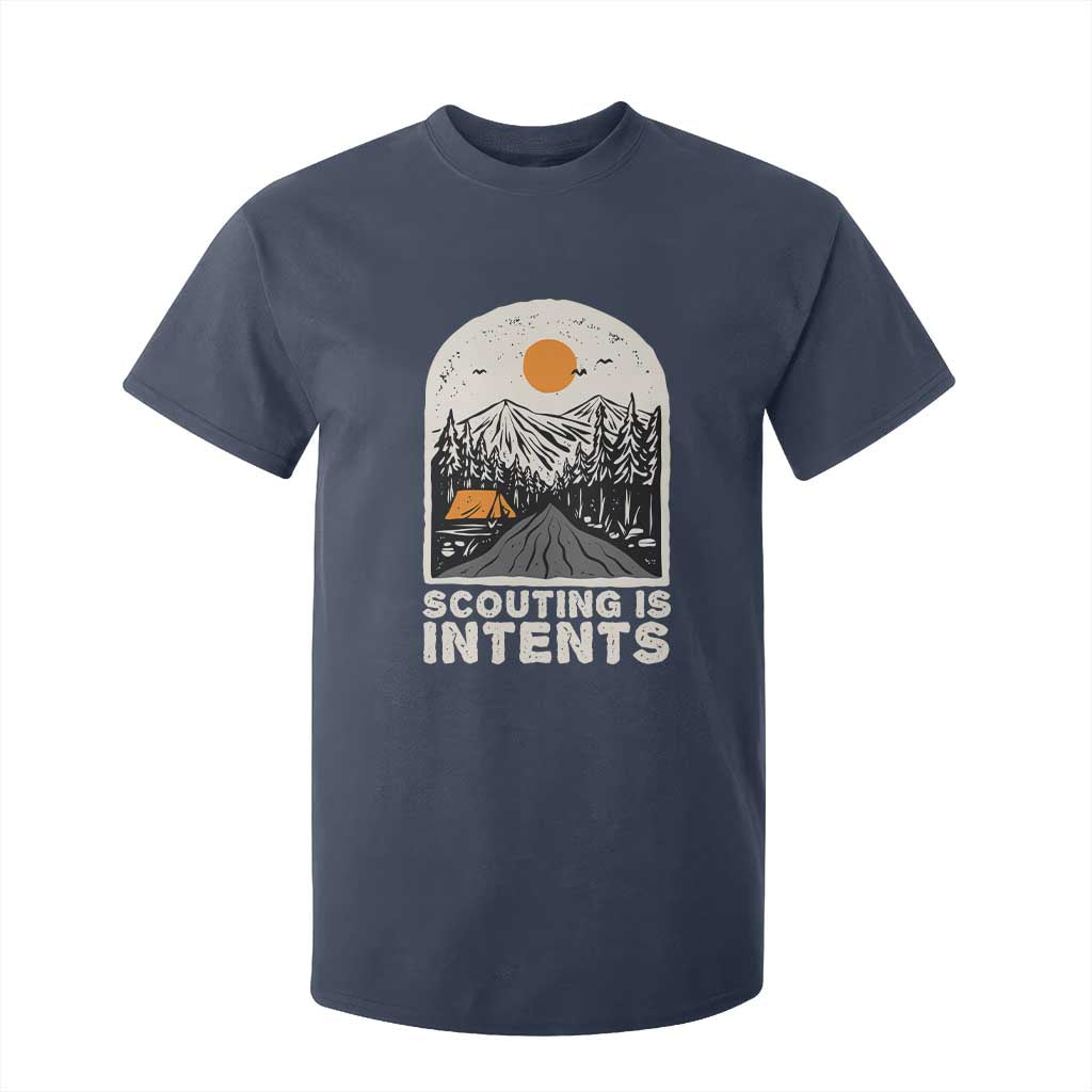 Funny Camping Is Intent T Shirt For Kid For Camper Hiking Outdoors Adventure Lover TS02 Navy Print Your Wear