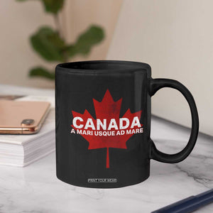Funny Canada A Mari Usque Ad Mare Coffee Mug Canadian Flag Patriotic TS11 Print Your Wear