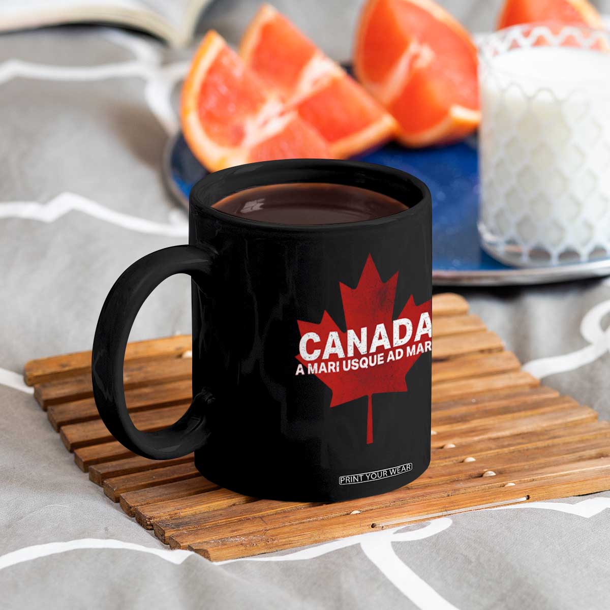Funny Canada A Mari Usque Ad Mare Coffee Mug Canadian Flag Patriotic TS11 Print Your Wear