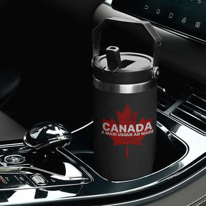 Funny Canada A Mari Usque Ad Mare Flip Straw Tumbler Canadian Flag Patriotic TS11 Print Your Wear