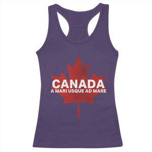 Funny Canada A Mari Usque Ad Mare Racerback Tank Top Canadian Flag Patriotic TS11 Purple Print Your Wear