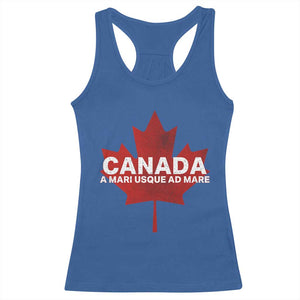 Funny Canada A Mari Usque Ad Mare Racerback Tank Top Canadian Flag Patriotic TS11 Royal Blue Print Your Wear