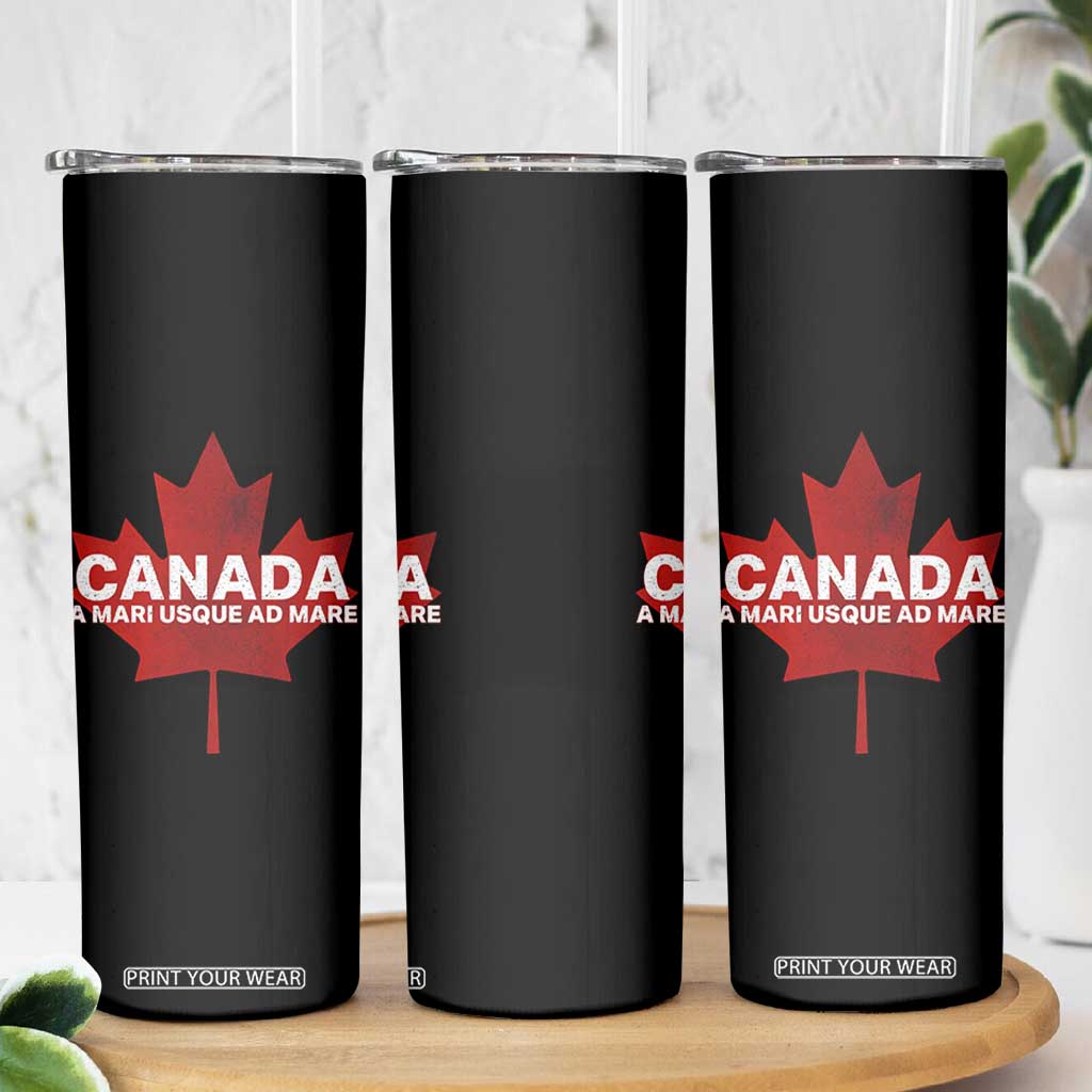 Funny Canada A Mari Usque Ad Mare Skinny Tumbler Canadian Flag Patriotic TS11 Print Your Wear