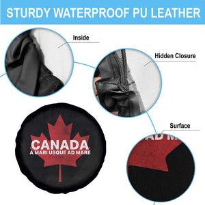 Funny Canada A Mari Usque Ad Mare Spare Tire Cover Canadian Flag Patriotic TS11 Print Your Wear
